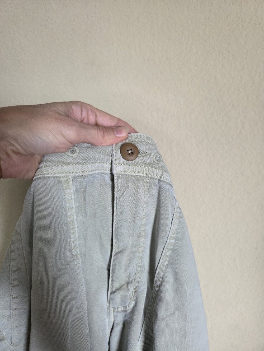 American Eagle Light Sage Green Lyocell Utility Cargo Pants - Picture 10 of 10